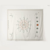 Mondphasen-Mandala Wandteppich (Vorderseite (Horizontal))
