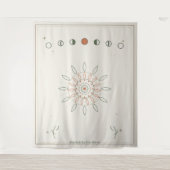 Mondphasen-Mandala Wandteppich (Vorderseite)