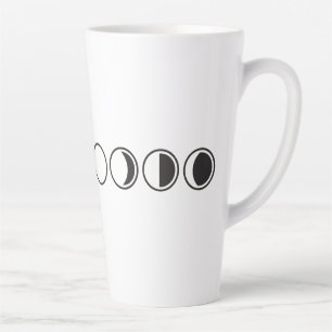 Mondphasen Minimalistische Linienkunst Milchtasse