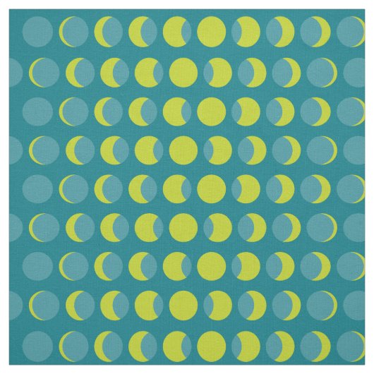 Mondphasen Mitte Jahrhundert Moderne Stoff (Muster)