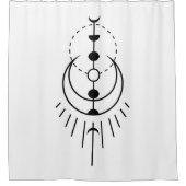 Mondphasen Mondfinsternis Duschvorhang (Vorderseite)