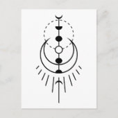 Mondphasen Mondfinsternis Postkarte (Vorderseite)