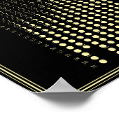 Mondphasen-Mondkalender 2025 Minimalistischer Kale Poster (Ecke)