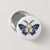 Mondphasen-Motten-Lesebuch-Button Button (Vorne & Hinten)