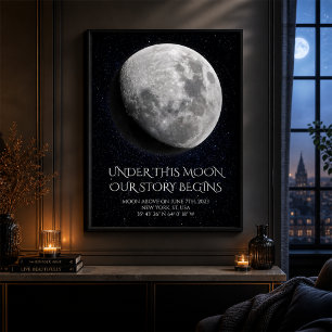 Mondphasen-Paar Poster zum 1. Hochzeitstag