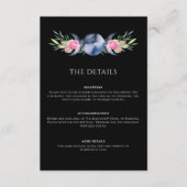 Mondphasen Pink Floral Metaphysische Hochzeit Begleitkarte (Vorderseite)