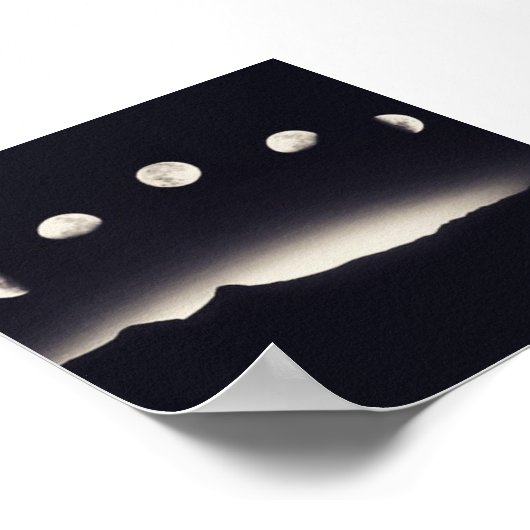 Mondphasen-Plakat Poster (Ecke)