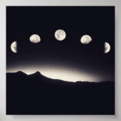 Mondphasen-Plakat Poster (Vorne)