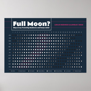 Mondphasen-Planer für einen besseren Tag Poster