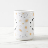 Mondphasen Planeten umkreisen Gold Schwarz-weiß Kaffeetasse (Mittel)