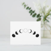 Mondphasen Postkarte (Stehend Vorderseite)