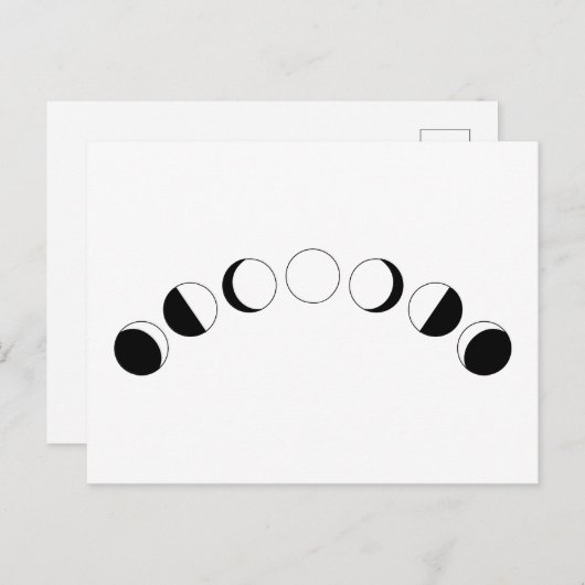 Mondphasen Postkarte (Vorne/Hinten)