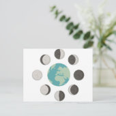 Mondphasen Postkarte (Stehend Vorderseite)