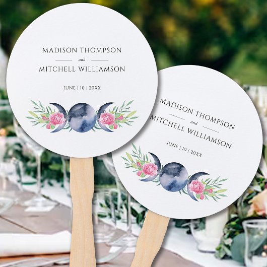 Mondphasen Rosen Blumenrosen Metaphysische Hochzei Fächer