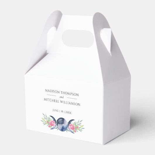 Mondphasen Rosen Blumenrosen Metaphysische Hochzei Geschenkschachtel (Vorderseite)