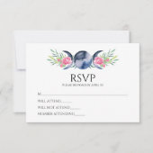 Mondphasen Rosen Blumenrosen Metaphysische Hochzei RSVP Karte (Vorderseite)