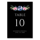 Mondphasen Rosen Blumenrosen Metaphysische Hochzei Tischnummer (Vorderseite)