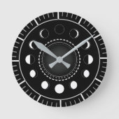 Mondphasen Runde Wanduhr (Vorderseite)