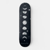 Mondphasen Skateboard (Vorderseite)