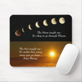 Mondphasen Sonnenaufgang Inspiration Zitat Mousepad (Mit Mouse)