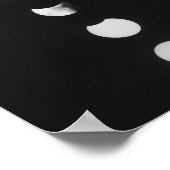 Mondphasen und Eclipse im Schwarz-Weiß-Foto Poster (Ecke)