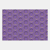 Mondphasen und Eklipsen lila Geschenkpapier Set (Vorderseite)