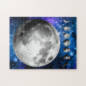 Mondphasen und glühende Sterne des Universums, Vs Puzzle (Horizontal)