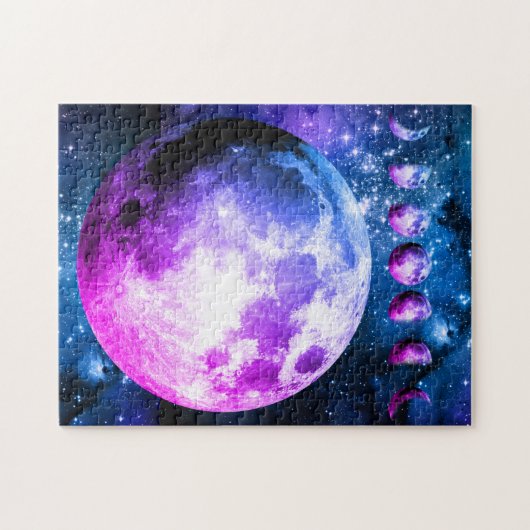 Mondphasen und glühende Sterne des Universums, Vs Puzzle (Horizontal)