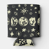 Mondphasen: Vintage Sternennacht. Dosenkühler (Rückseite)