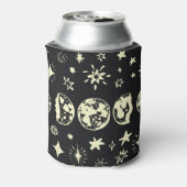 Mondphasen: Vintage Sternennacht. Dosenkühler (Kanne Rückseite)