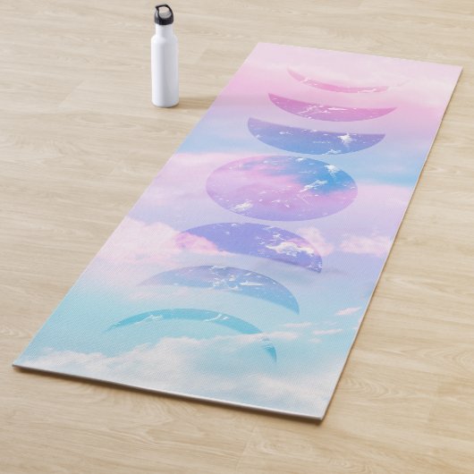 Mondphasen von Unicorn Pastel Clouds #1 Yogamatte (Beispiel)