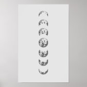 Mondphasen-Wandkunst Poster (Vorne)