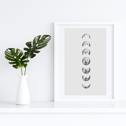 Mondphasen-Wandkunst Poster