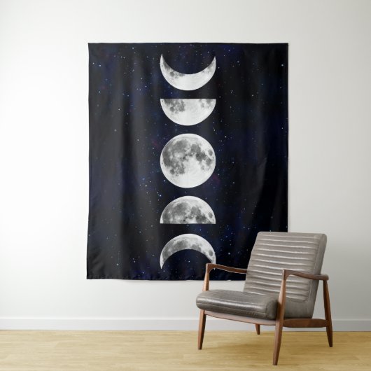 Mondphasen Wandteppich (Beispiel)