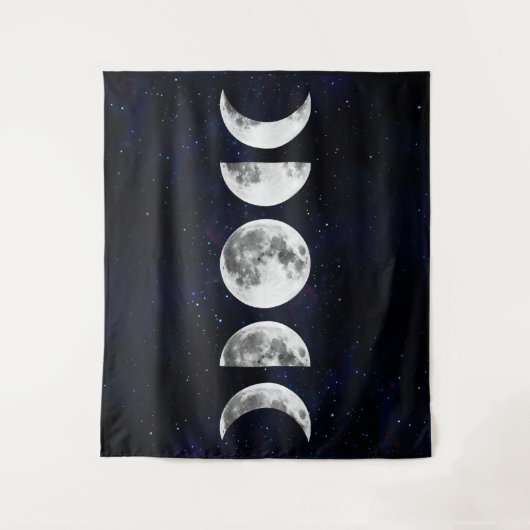 Mondphasen Wandteppich (Vorderseite)