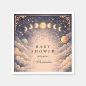 Mondphasen Weltraum-Baby-Party Serviette (Vorderseite)