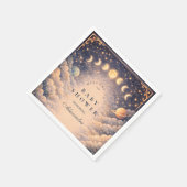 Mondphasen Weltraum-Baby-Party Serviette (Ecke)