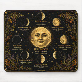 Mondphasen-Zauberführer Mousepad