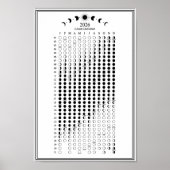 Mondphasen-Zyklen 2026 Minimalistischer Kalender Poster (Vorne)
