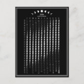 Mondphasen-Zyklen 2026 Minimalistischer Kalender Postkarte (Vorderseite)