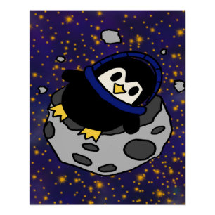 Mondpinguin Poster