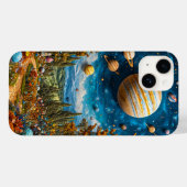 Mondplaneten-Galaxie Case-Mate iPhone Hülle (Rückseite (Horizontal))