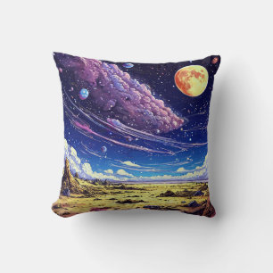 Mondplaneten-Galaxie Kissen