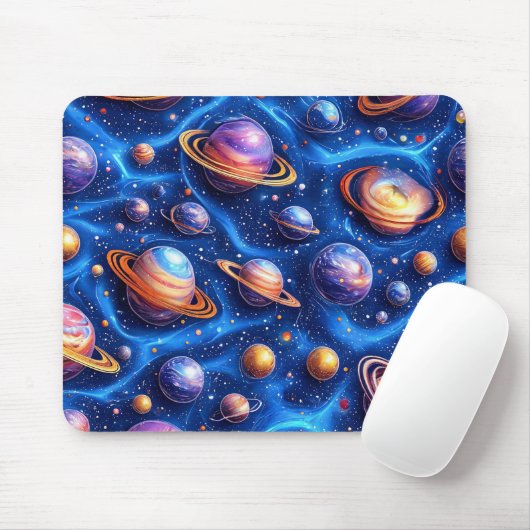 Mondplaneten-Galaxie Mousepad (Mit Mouse)