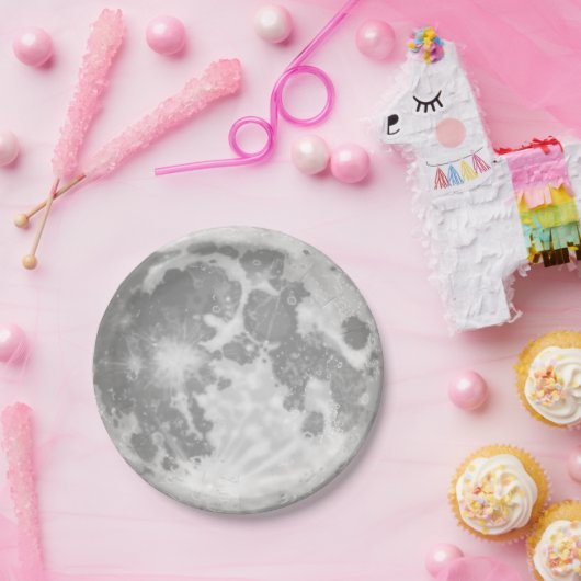 Mondplatte Pappteller (Party)