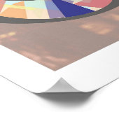 Mondposter in Grau Poster (Ecke)