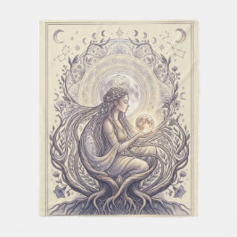 Mondpriesterin Göttin Fleecedecke