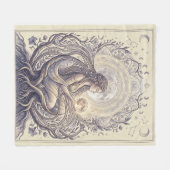 Mondpriesterin Göttin Fleecedecke (Vorderseite (Horizontal))