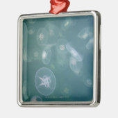 Mondquallen Silbernes Ornament (Links)