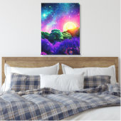 Mondraum Nacht abstrakte Natur Leinwanddruck (Insitu (Schlafzimmer))